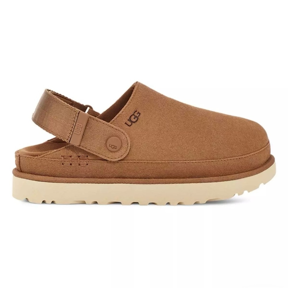 UGG Tan Slip-On Clogs with Strap